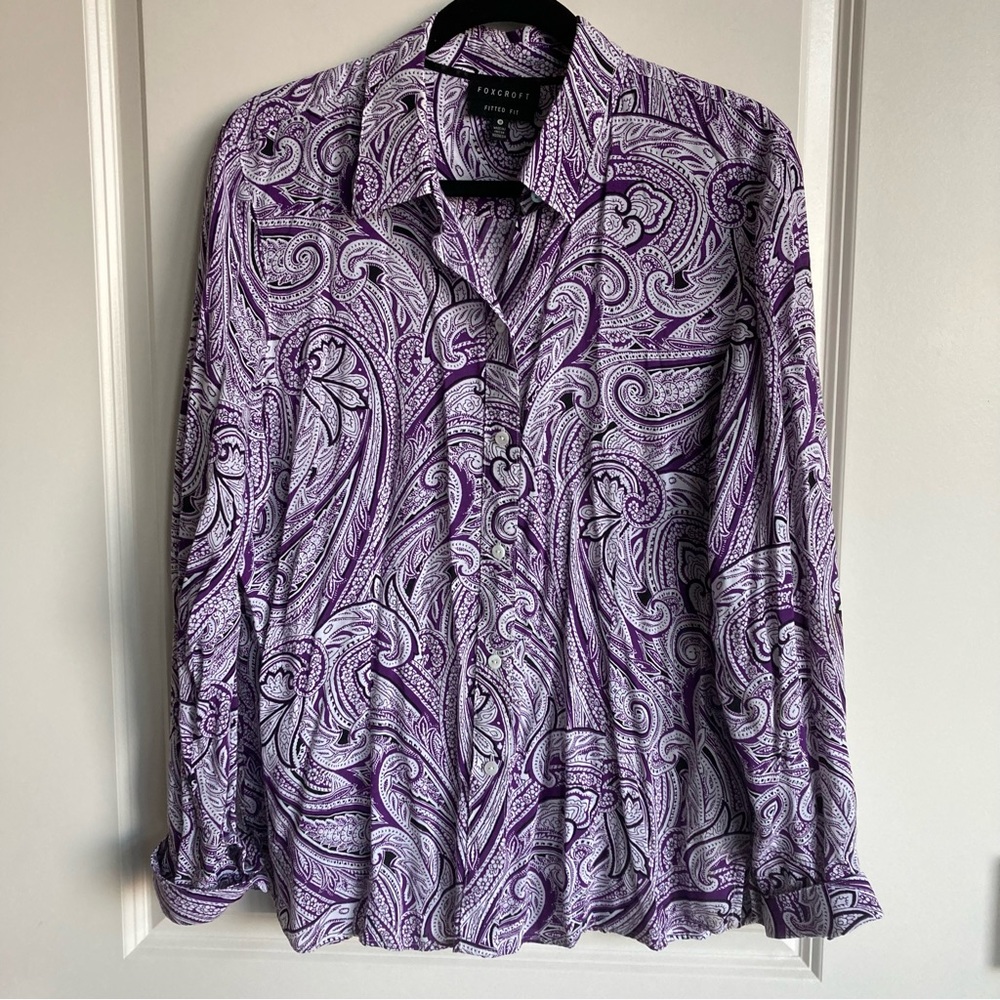 Purple Foxcroft Button Down